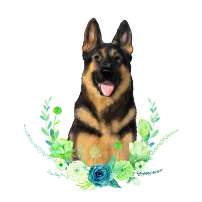 German Shepherd Dog (Design 6) - Printed Transfer Sheets for a variety of surfaces - image1
